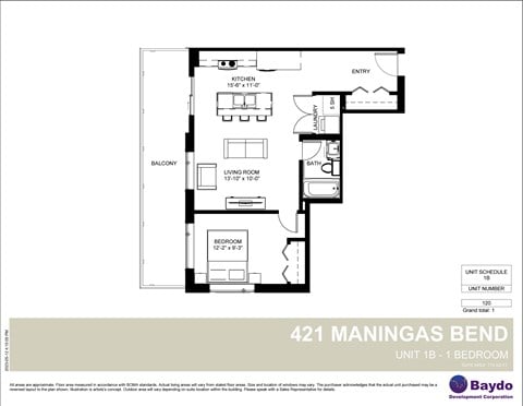 Floor plan for studio